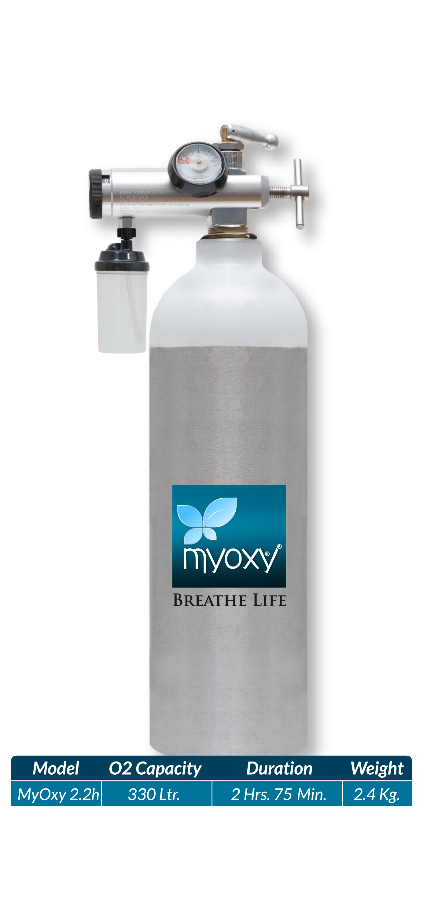 MyOxy portable oxygen kit MyOxy 2.2h